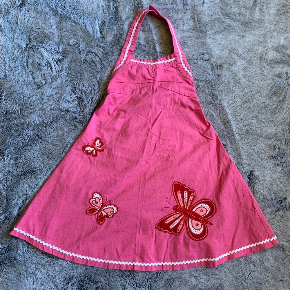 Toddler butterfly pink dress